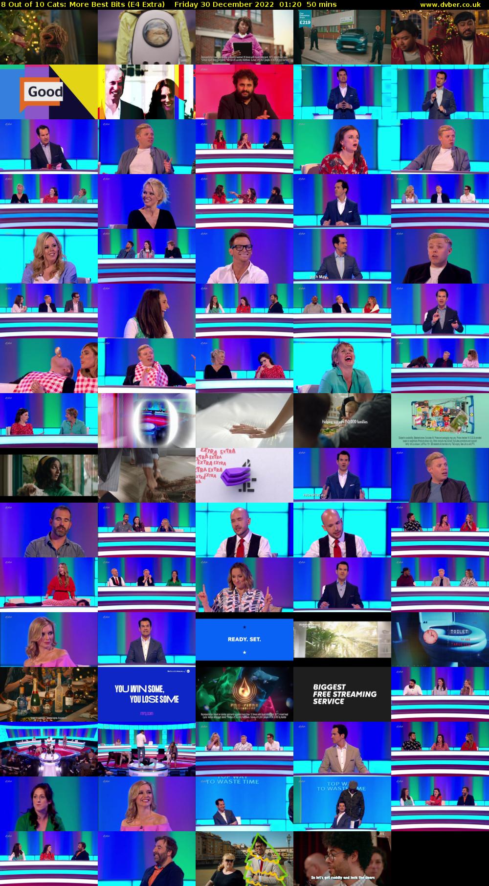 8 Out of 10 Cats: More Best Bits (E4 Extra) Friday 30 December 2022 01:20 - 02:10