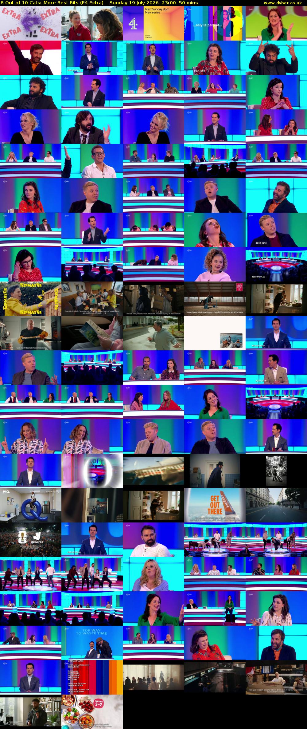 8 Out of 10 Cats: More Best Bits (E4 Extra) Sunday 19 July 2026 23:00 - 23:50