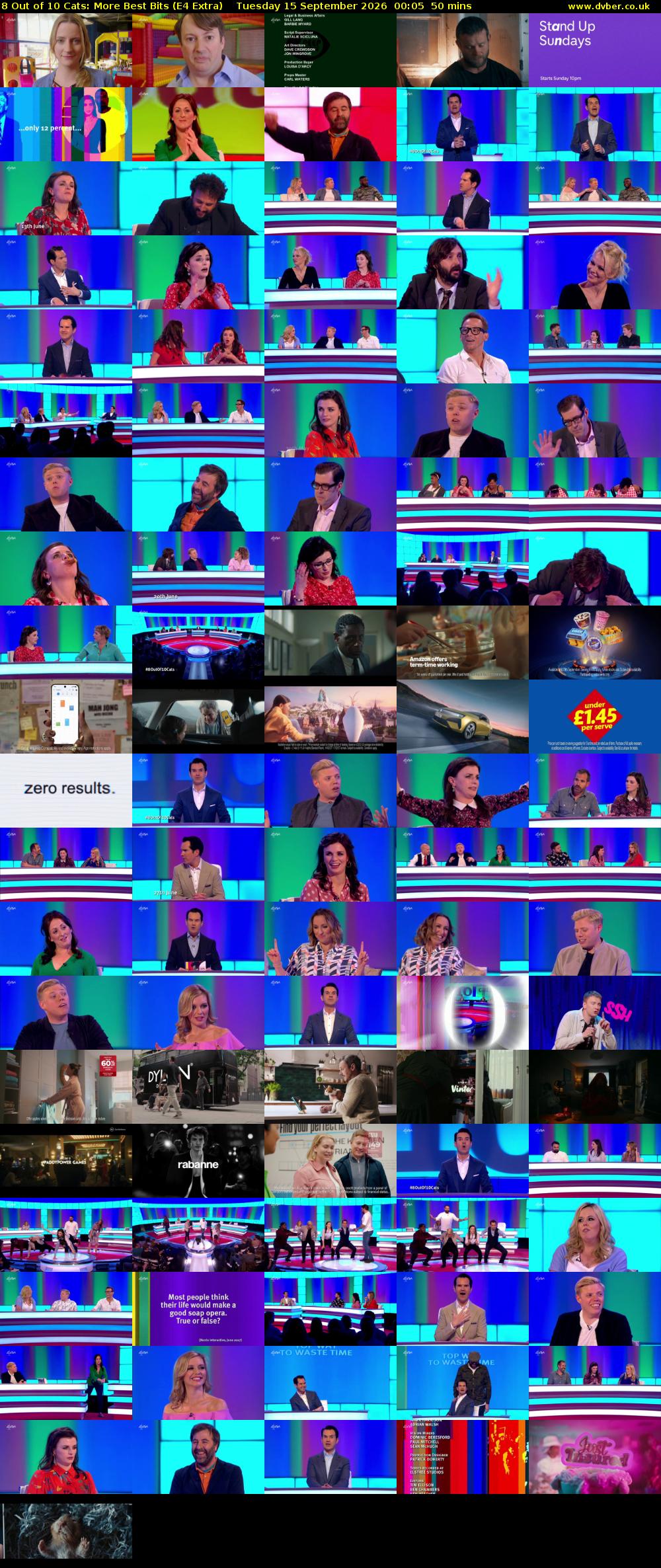 8 Out of 10 Cats: More Best Bits (E4 Extra) Tuesday 15 September 2026 00:05 - 00:55