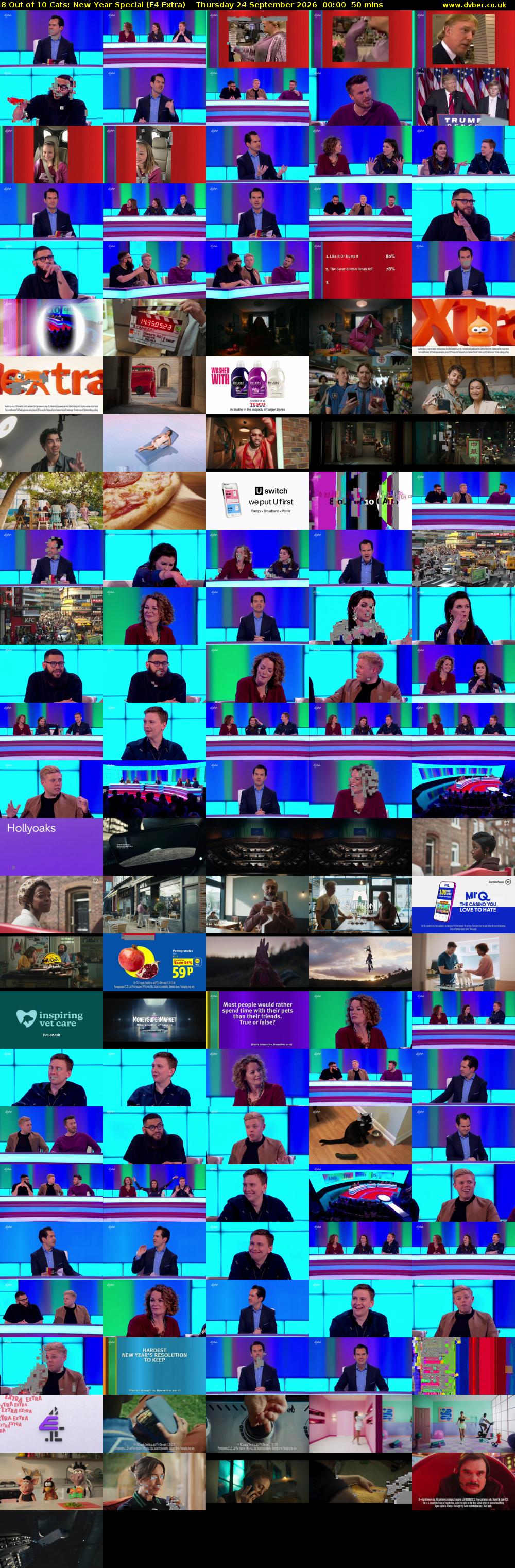 8 Out of 10 Cats: New Year Special (E4 Extra) Thursday 24 September 2026 00:00 - 00:50