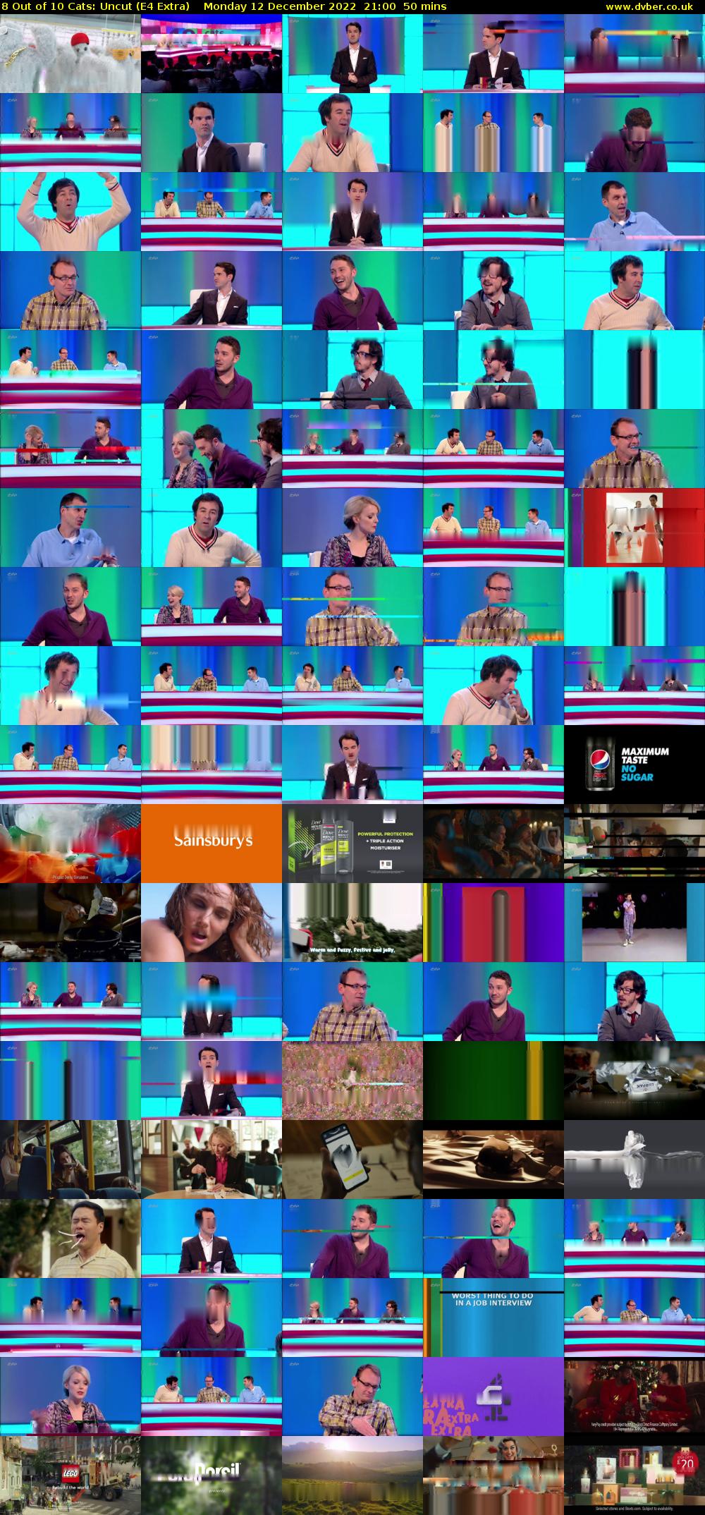 8 Out of 10 Cats: Uncut (E4 Extra) Monday 12 December 2022 21:00 - 21:50