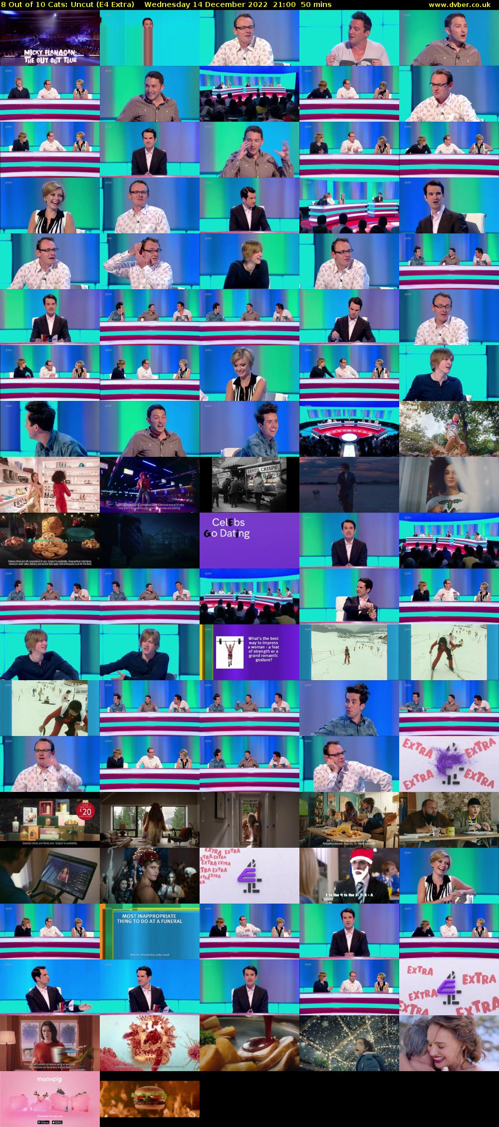 8 Out of 10 Cats: Uncut (E4 Extra) Wednesday 14 December 2022 21:00 - 21:50