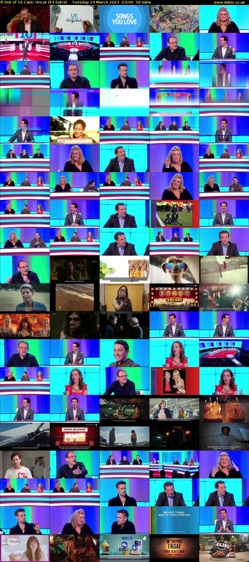 8 Out of 10 Cats: Uncut (E4 Extra) Tuesday 14 March 2023 23:00 - 23:50