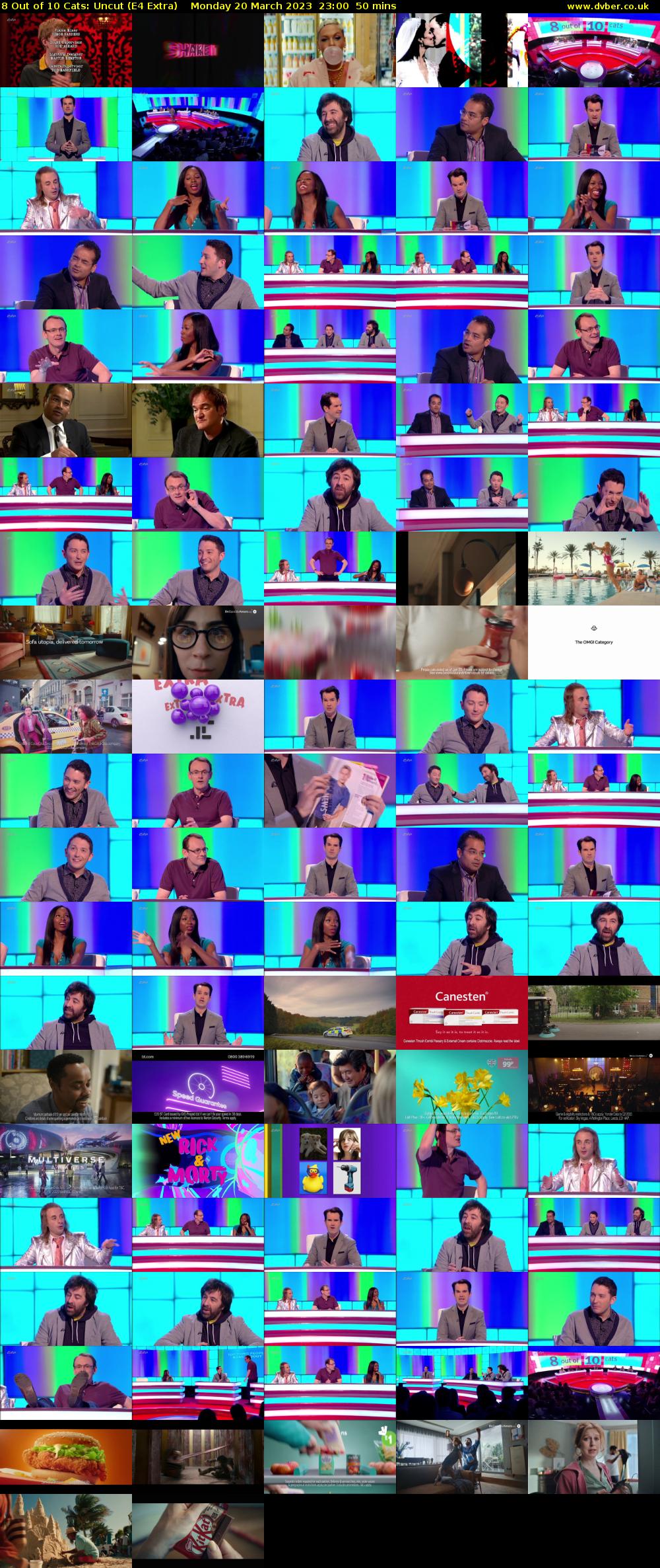 8 Out of 10 Cats: Uncut (E4 Extra) Monday 20 March 2023 23:00 - 23:50