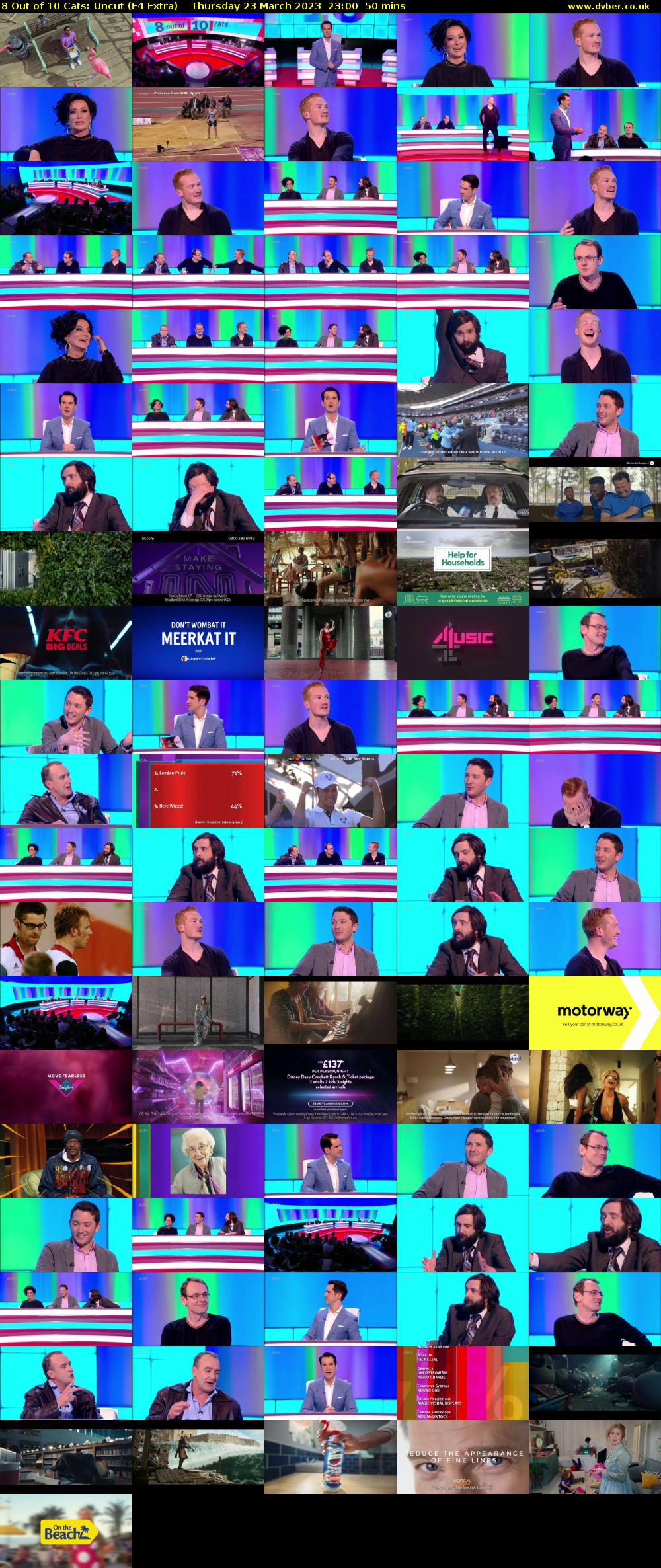 8 Out of 10 Cats: Uncut (E4 Extra) Thursday 23 March 2023 23:00 - 23:50
