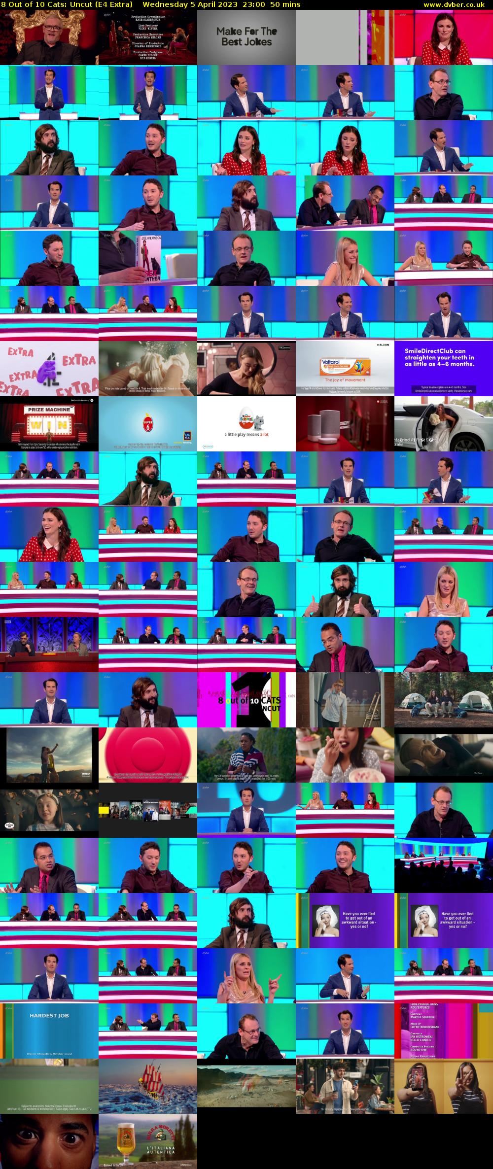 8 Out of 10 Cats: Uncut (E4 Extra) Wednesday 5 April 2023 23:00 - 23:50