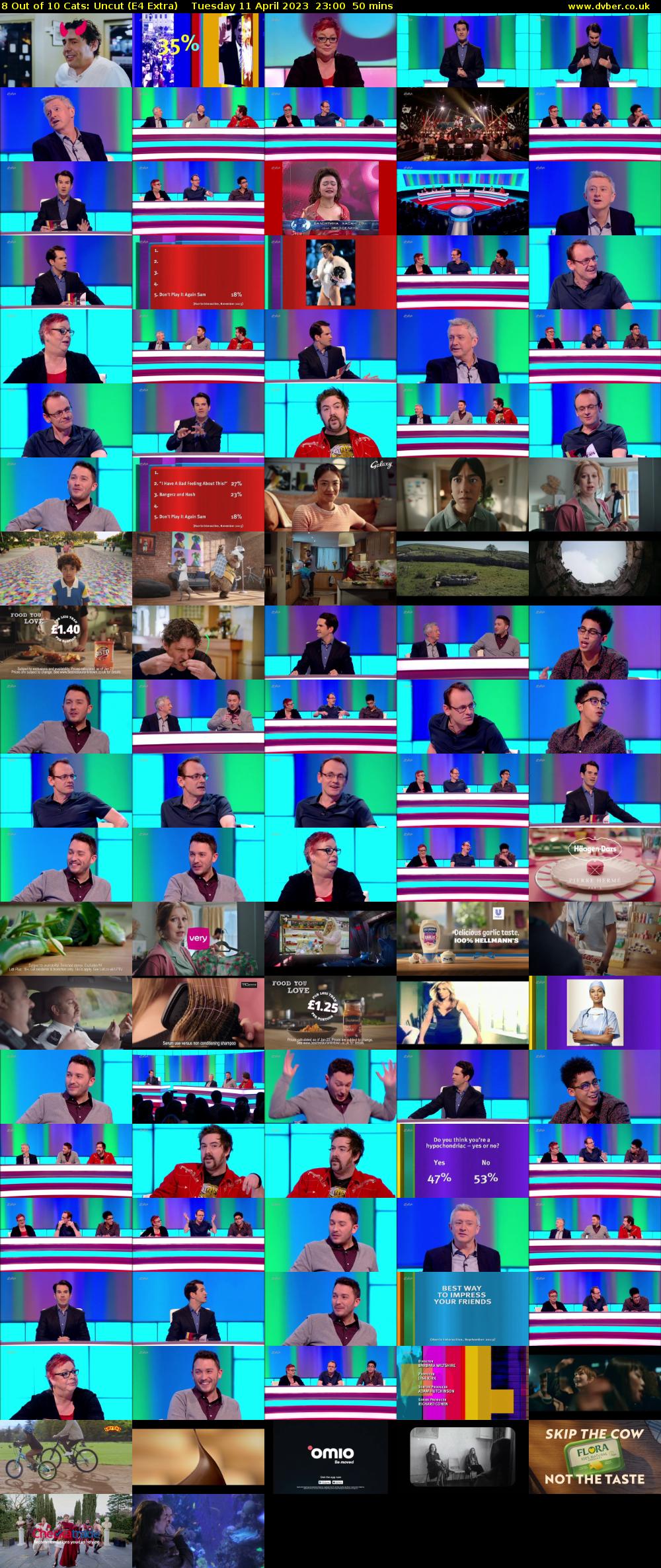 8 Out of 10 Cats: Uncut (E4 Extra) Tuesday 11 April 2023 23:00 - 23:50
