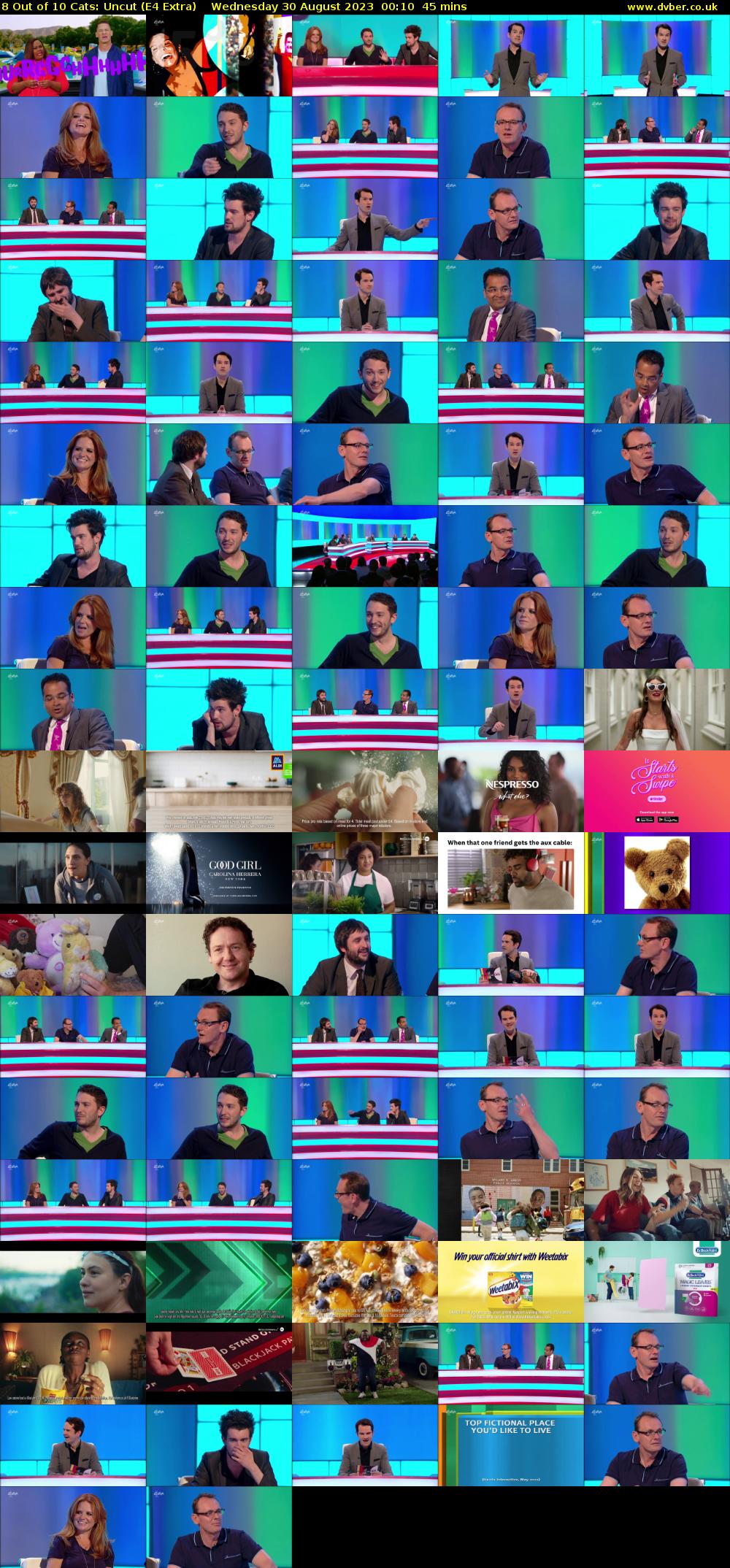 8 Out of 10 Cats: Uncut (E4 Extra) Wednesday 30 August 2023 00:10 - 00:55