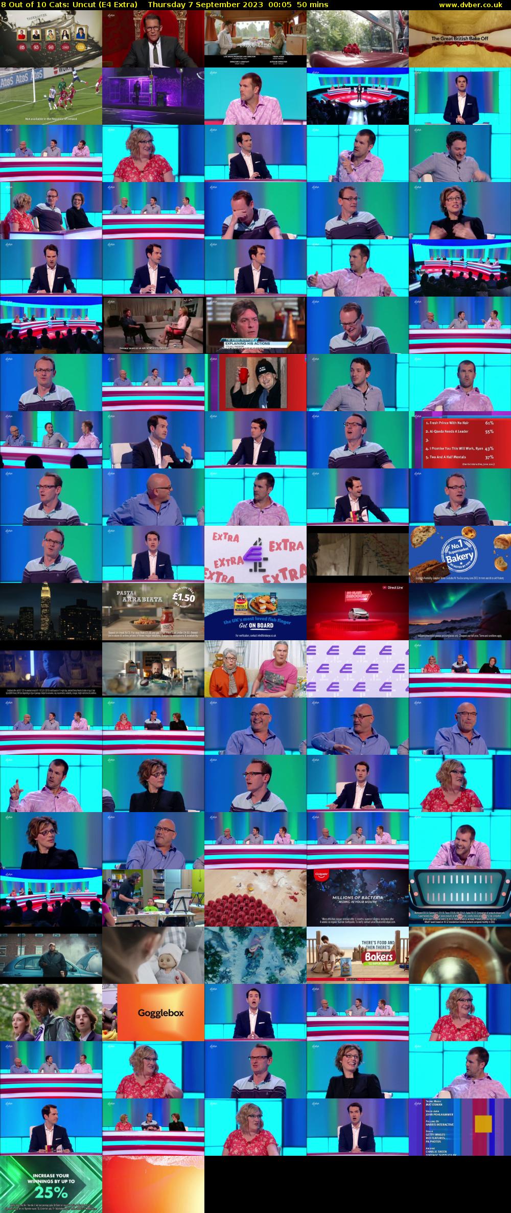 8 Out of 10 Cats: Uncut (E4 Extra) Thursday 7 September 2023 00:05 - 00:55