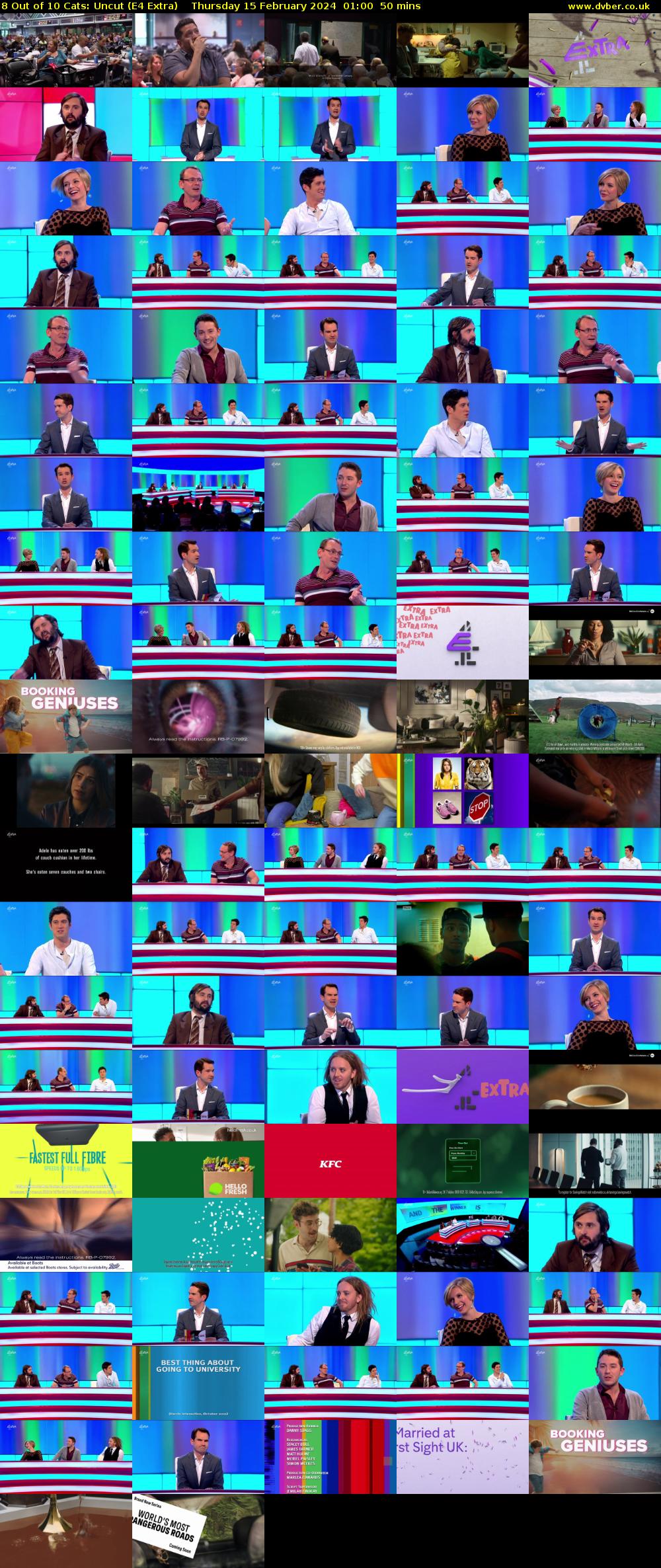 8 Out of 10 Cats: Uncut (E4 Extra) Thursday 15 February 2024 01:00 - 01:50