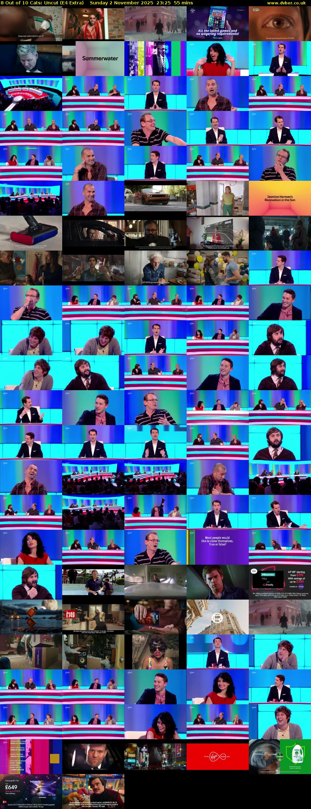 8 Out of 10 Cats: Uncut (E4 Extra) Sunday 2 November 2025 23:25 - 00:20