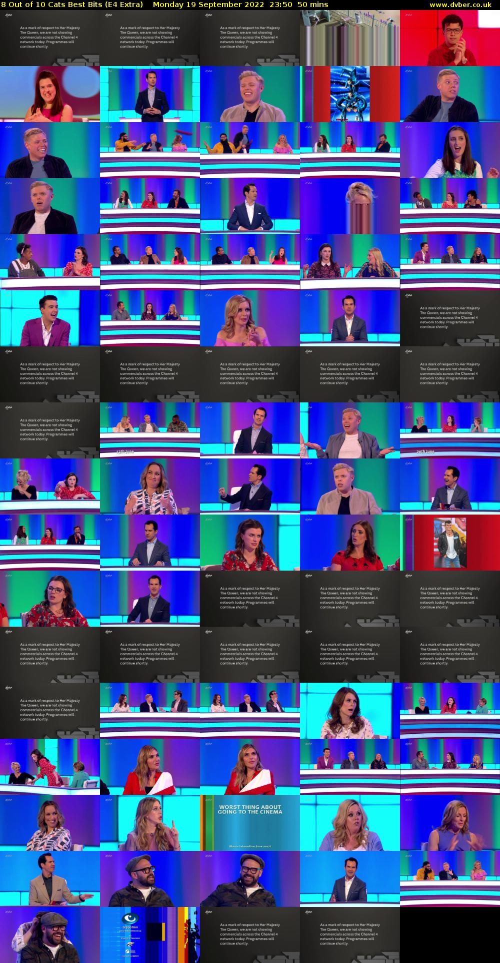 8 Out of 10 Cats Best Bits (E4 Extra) Monday 19 September 2022 23:50 - 00:40
