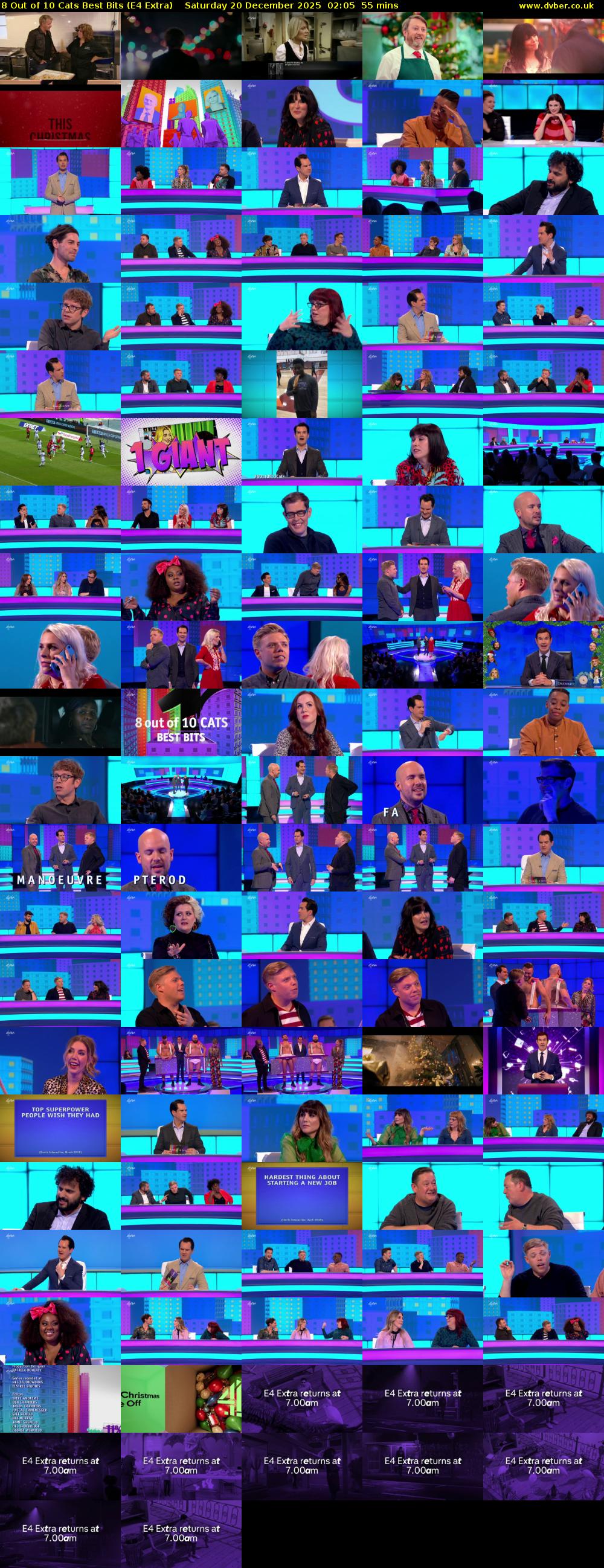 8 Out of 10 Cats Best Bits (E4 Extra) Saturday 20 December 2025 02:05 - 03:00