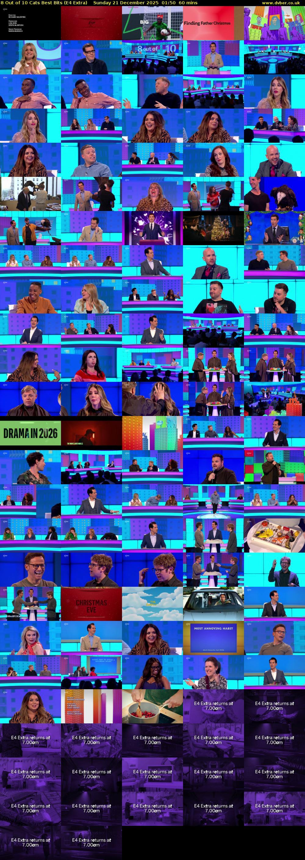 8 Out of 10 Cats Best Bits (E4 Extra) Sunday 21 December 2025 01:50 - 02:50