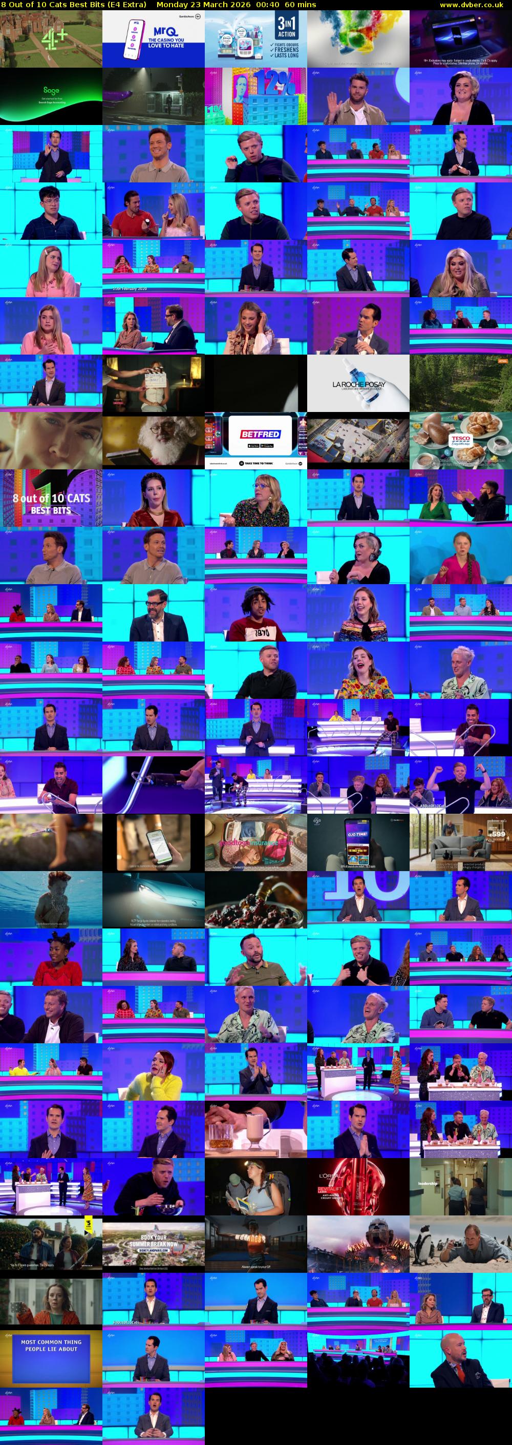 8 Out of 10 Cats Best Bits (E4 Extra) Monday 23 March 2026 00:40 - 01:40