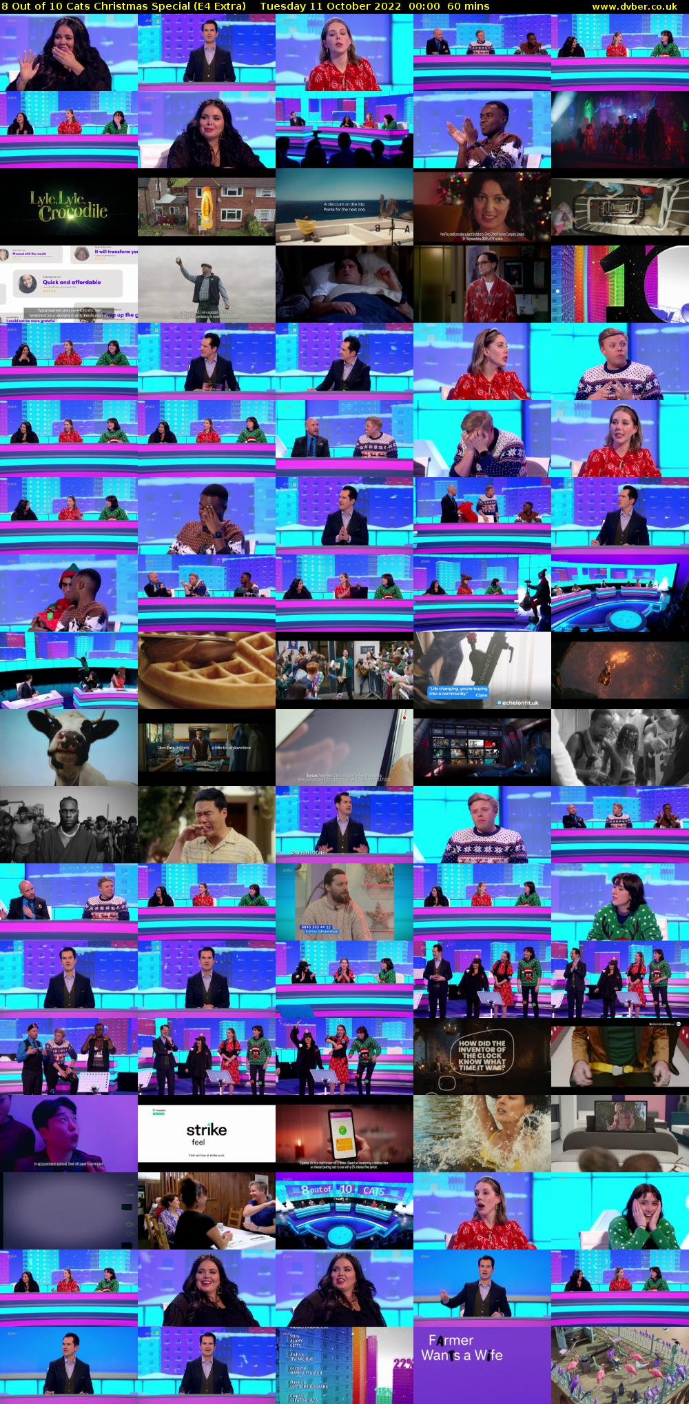 8 Out of 10 Cats Christmas Special (E4 Extra) Tuesday 11 October 2022 00:00 - 01:00