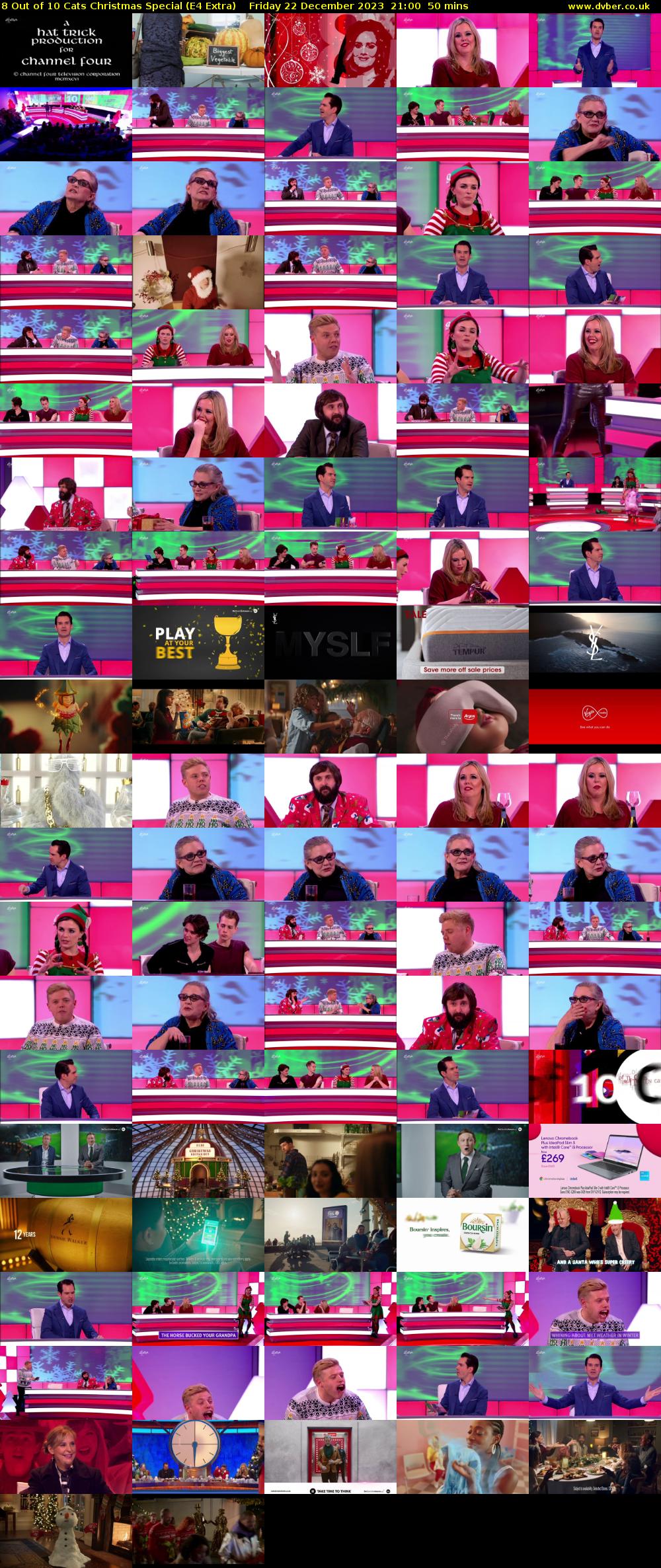 8 Out of 10 Cats Christmas Special (E4 Extra) Friday 22 December 2023 21:00 - 21:50