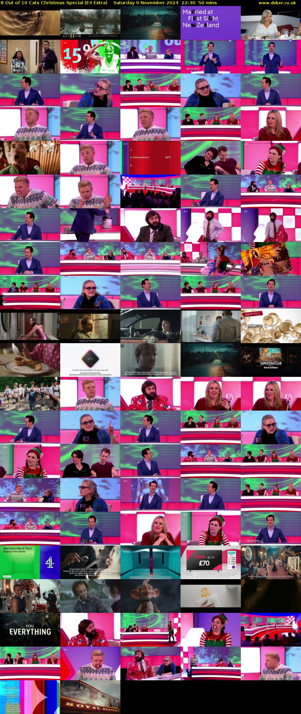8 Out of 10 Cats Christmas Special (E4 Extra) Saturday 9 November 2024 22:30 - 23:20