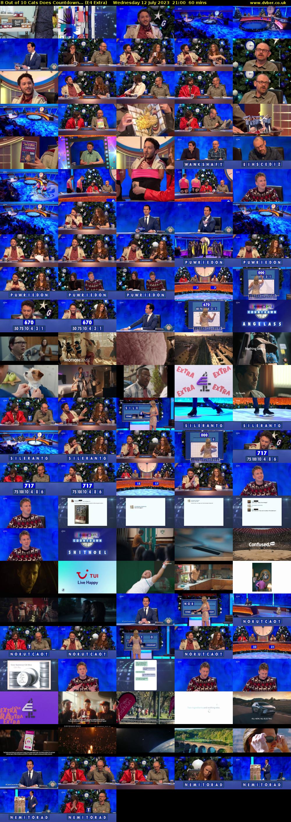 8 Out of 10 Cats Does Countdown... (E4 Extra) Wednesday 12 July 2023 21:00 - 22:00