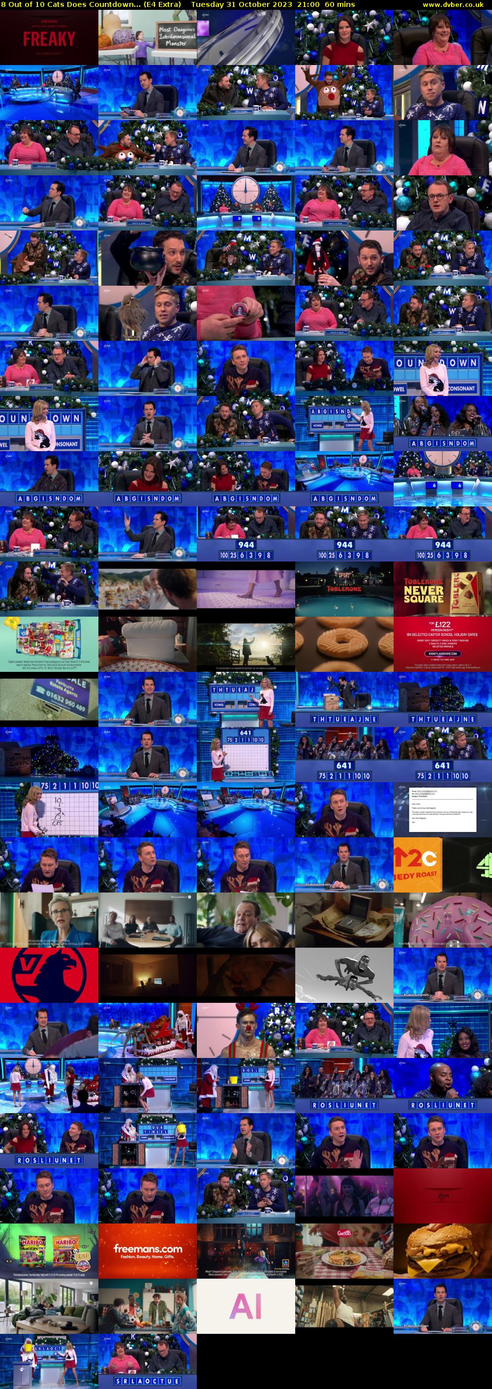 8 Out of 10 Cats Does Countdown... (E4 Extra) Tuesday 31 October 2023 21:00 - 22:00