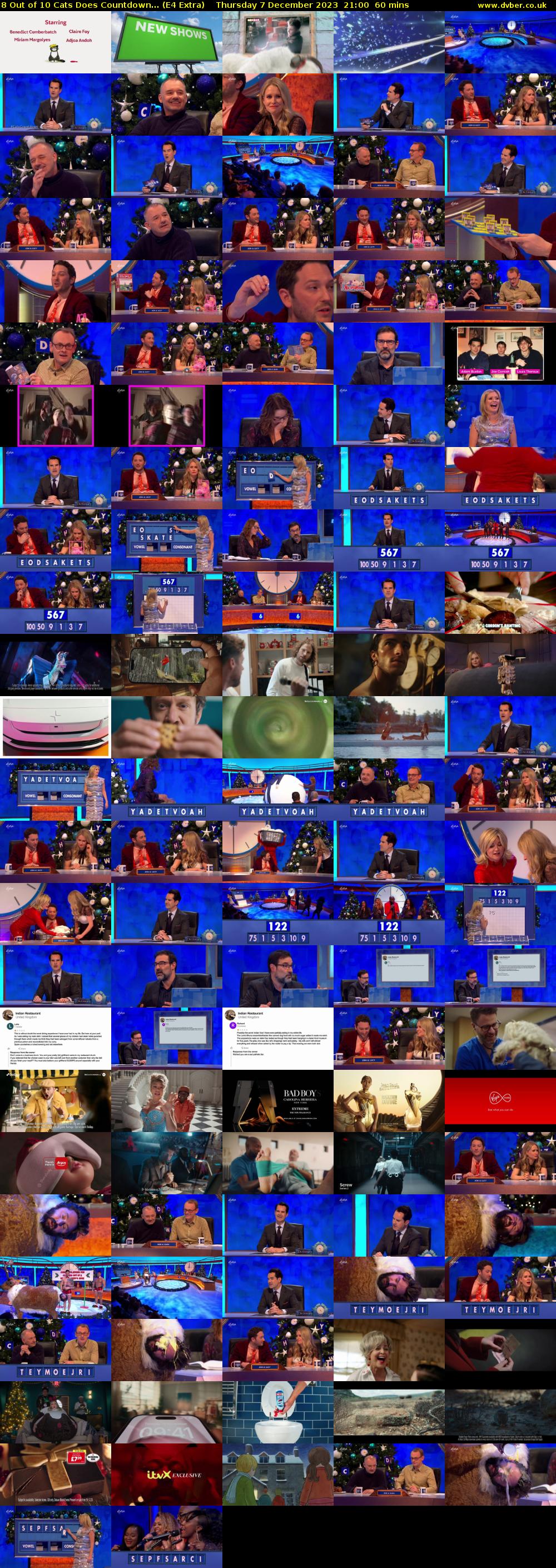 8 Out of 10 Cats Does Countdown... (E4 Extra) Thursday 7 December 2023 21:00 - 22:00