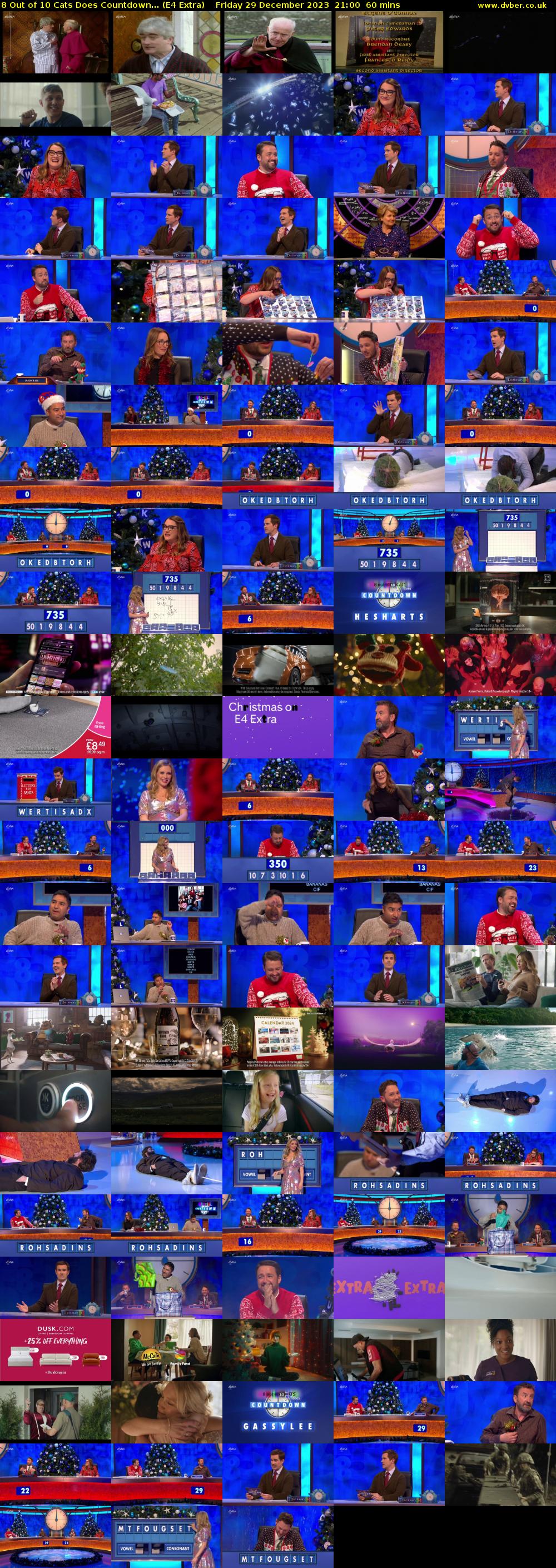 8 Out of 10 Cats Does Countdown... (E4 Extra) Friday 29 December 2023 21:00 - 22:00