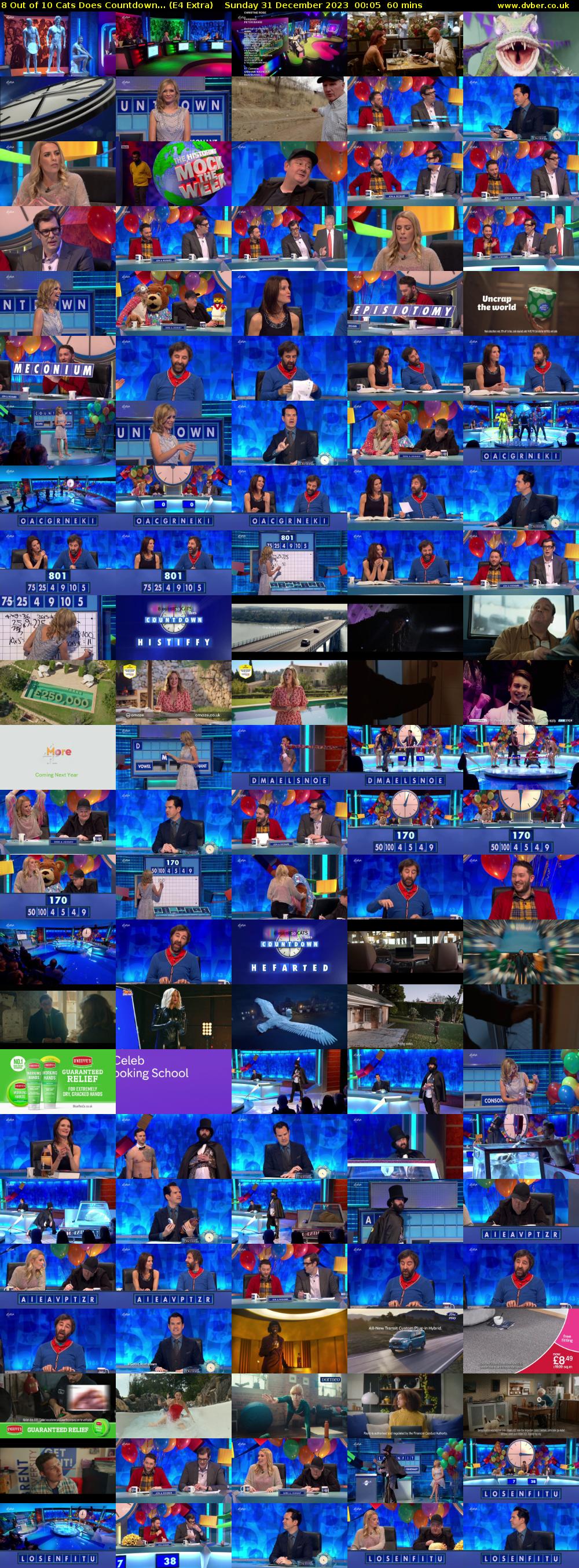 8 Out of 10 Cats Does Countdown... (E4 Extra) Sunday 31 December 2023 00:05 - 01:05