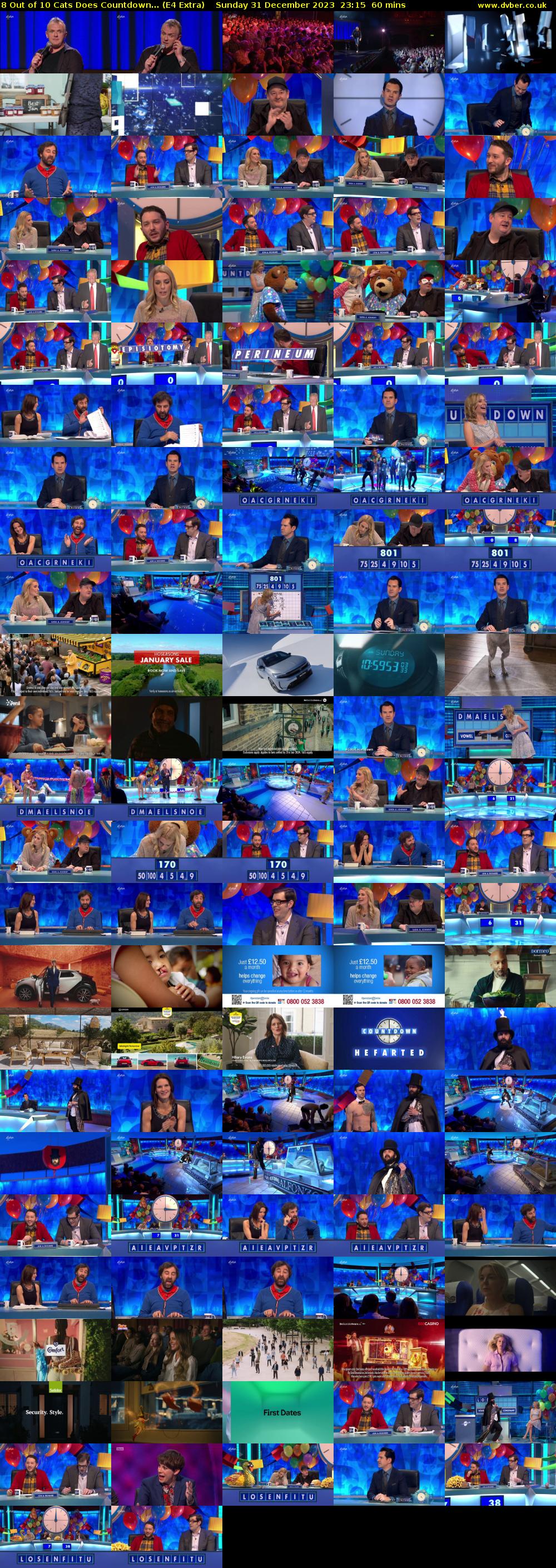 8 Out of 10 Cats Does Countdown... (E4 Extra) Sunday 31 December 2023 23:15 - 00:15