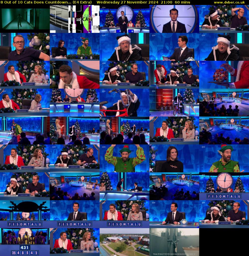 8 Out of 10 Cats Does Countdown... (E4 Extra) Wednesday 27 November 2024 21:00 - 22:00