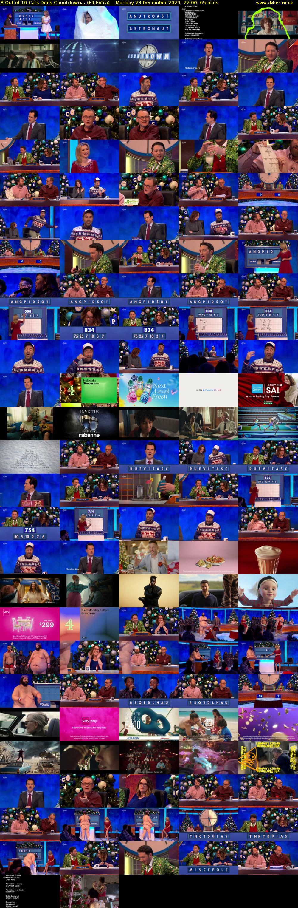 8 Out of 10 Cats Does Countdown... (E4 Extra) Monday 23 December 2024 22:00 - 23:05