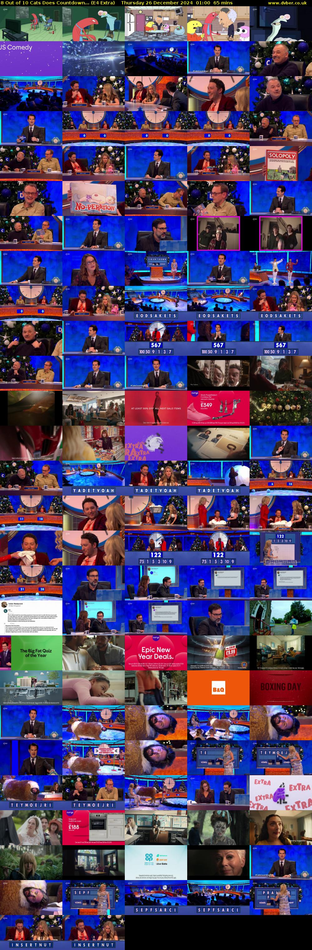 8 Out of 10 Cats Does Countdown... (E4 Extra) Thursday 26 December 2024 01:00 - 02:05