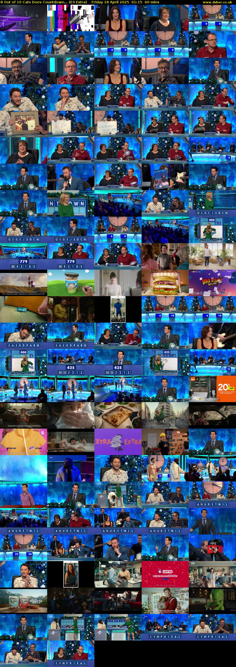 8 Out of 10 Cats Does Countdown... (E4 Extra) Friday 18 April 2025 01:15 - 02:15