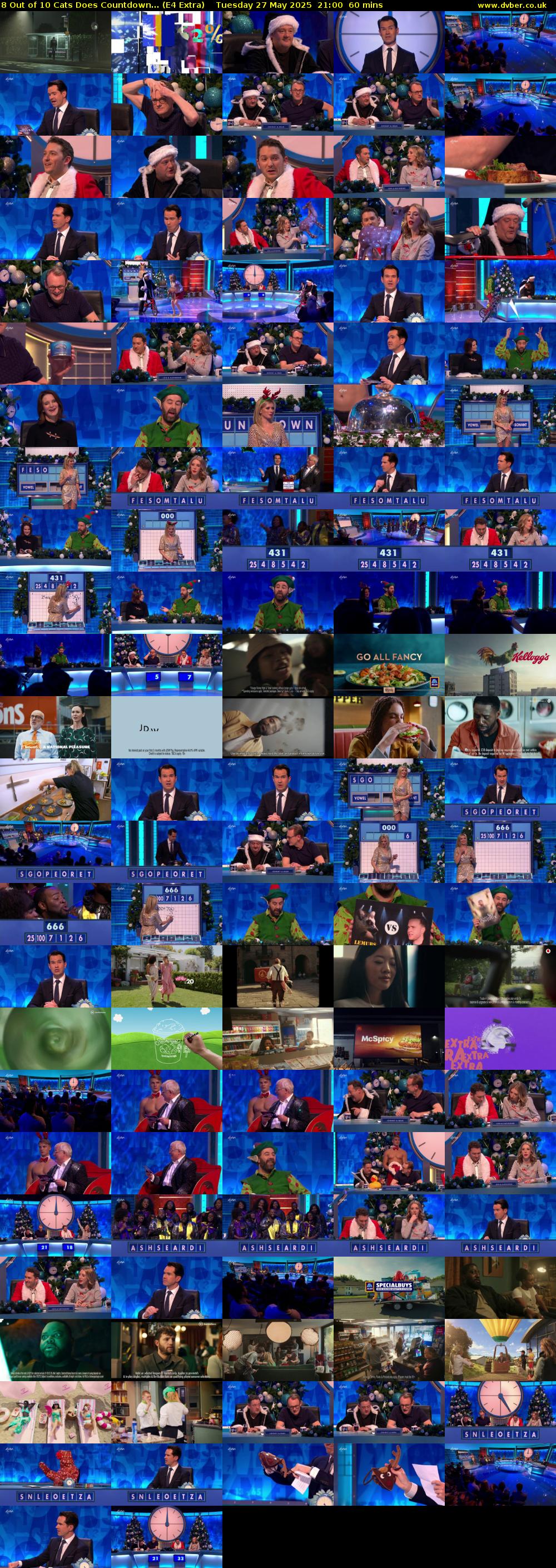 8 Out of 10 Cats Does Countdown... (E4 Extra) Tuesday 27 May 2025 21:00 - 22:00