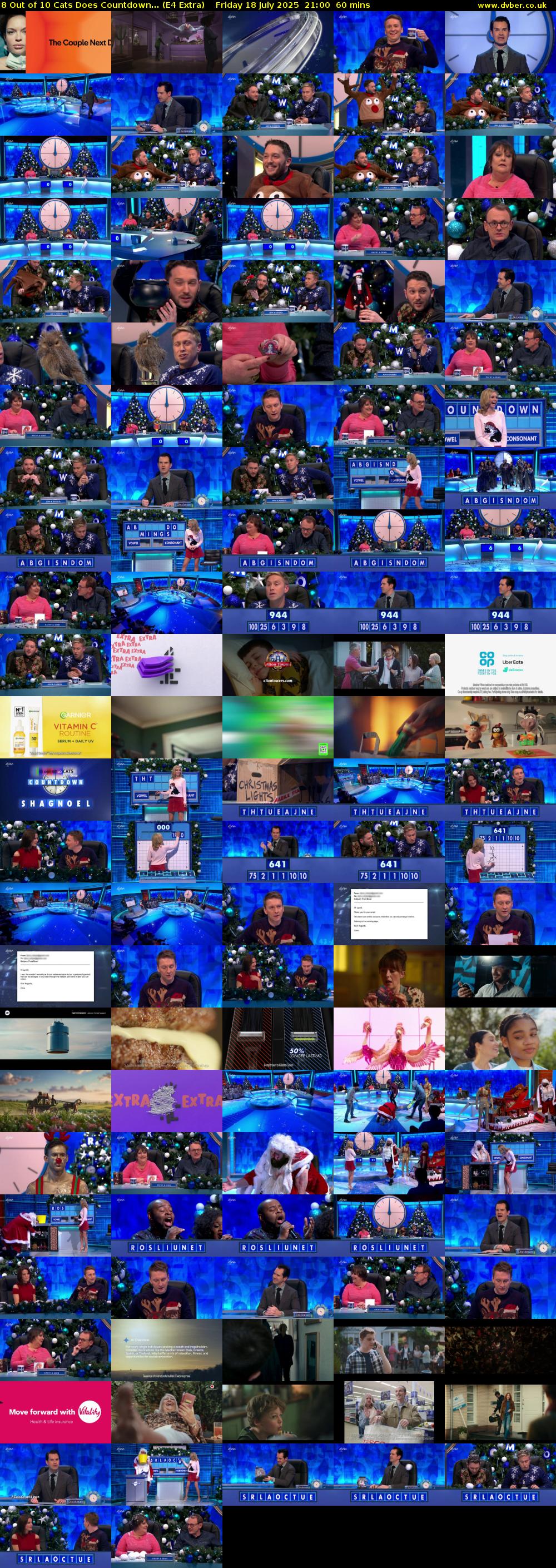 8 Out of 10 Cats Does Countdown... (E4 Extra) Friday 18 July 2025 21:00 - 22:00