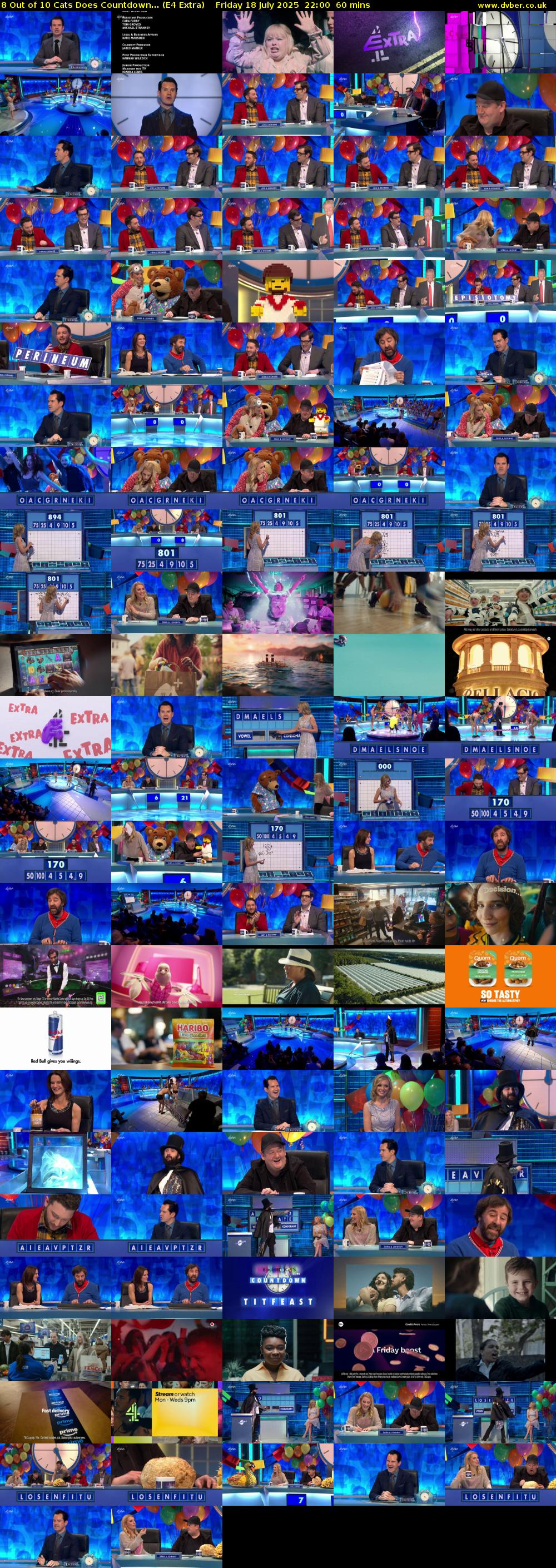 8 Out of 10 Cats Does Countdown... (E4 Extra) Friday 18 July 2025 22:00 - 23:00