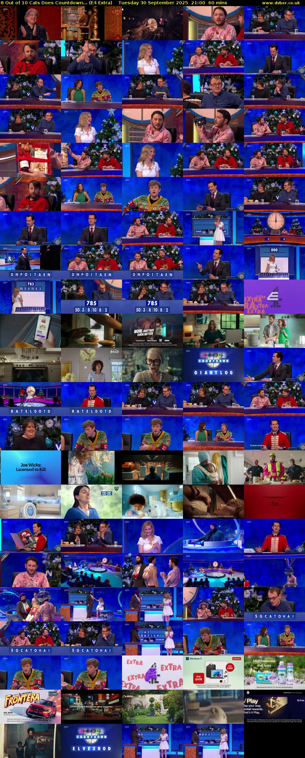 8 Out of 10 Cats Does Countdown... (E4 Extra) Tuesday 30 September 2025 21:00 - 22:00