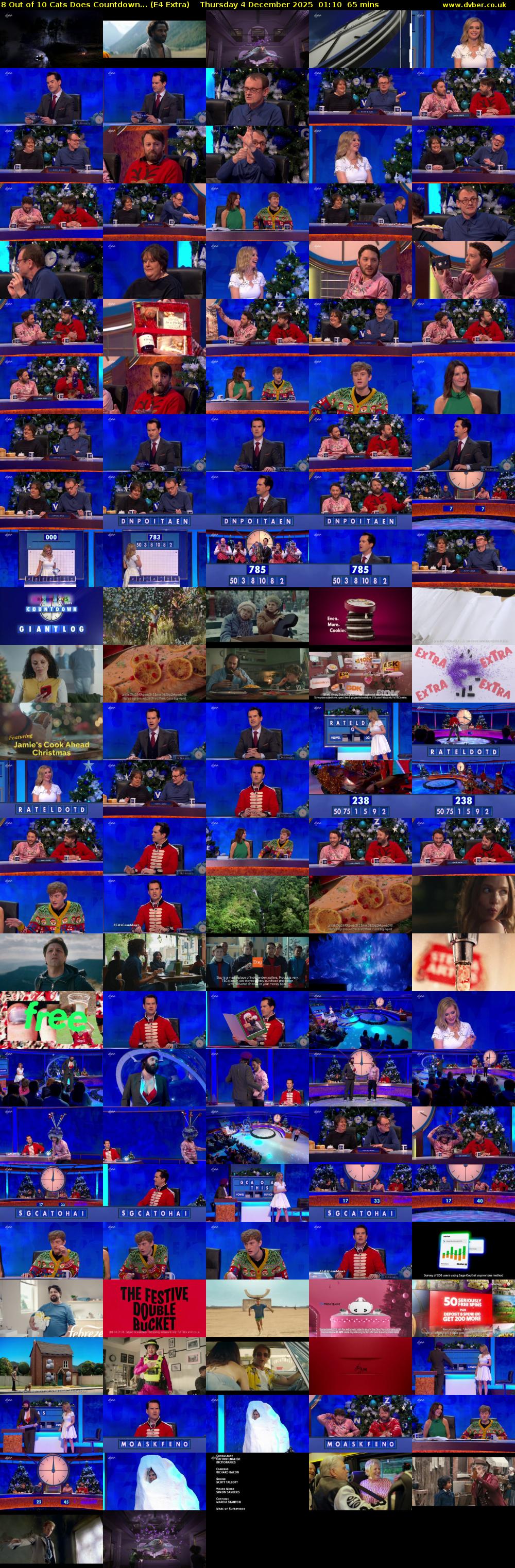 8 Out of 10 Cats Does Countdown... (E4 Extra) Thursday 4 December 2025 01:10 - 02:15