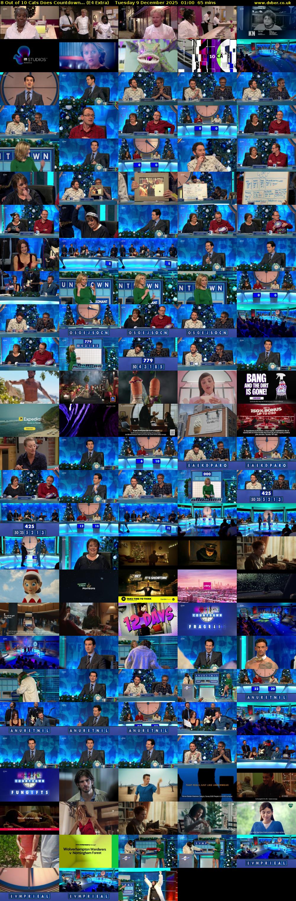 8 Out of 10 Cats Does Countdown... (E4 Extra) Tuesday 9 December 2025 01:00 - 02:05