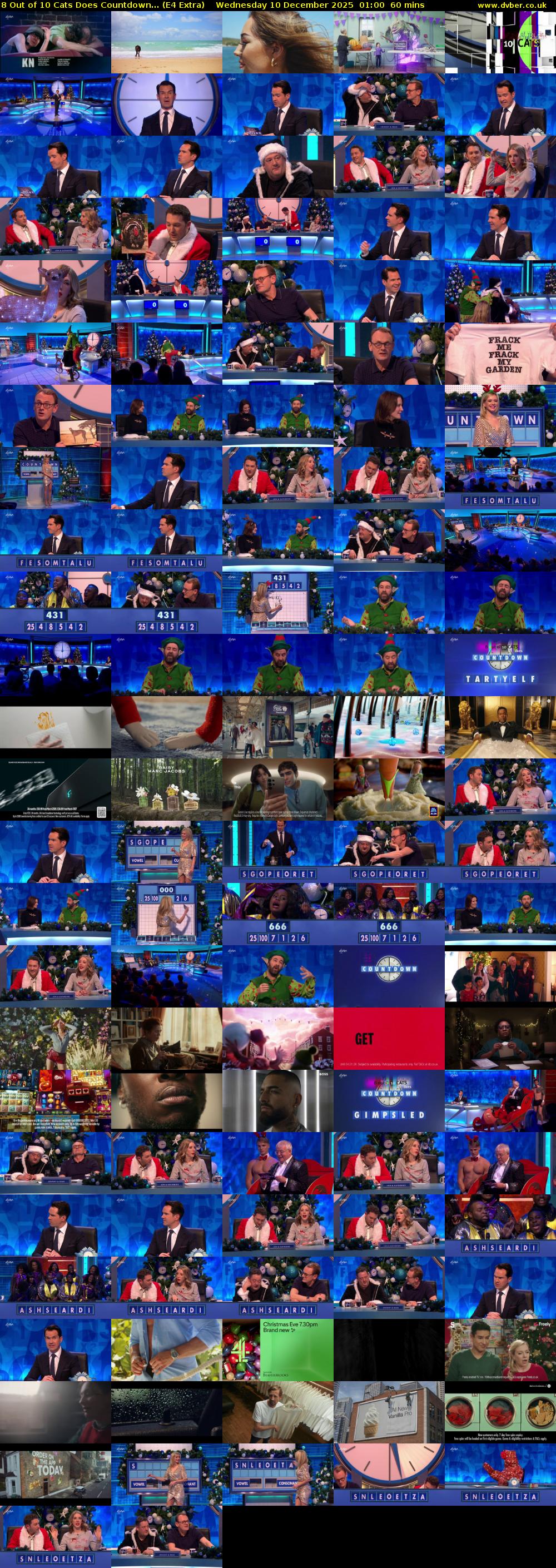 8 Out of 10 Cats Does Countdown... (E4 Extra) Wednesday 10 December 2025 01:00 - 02:00