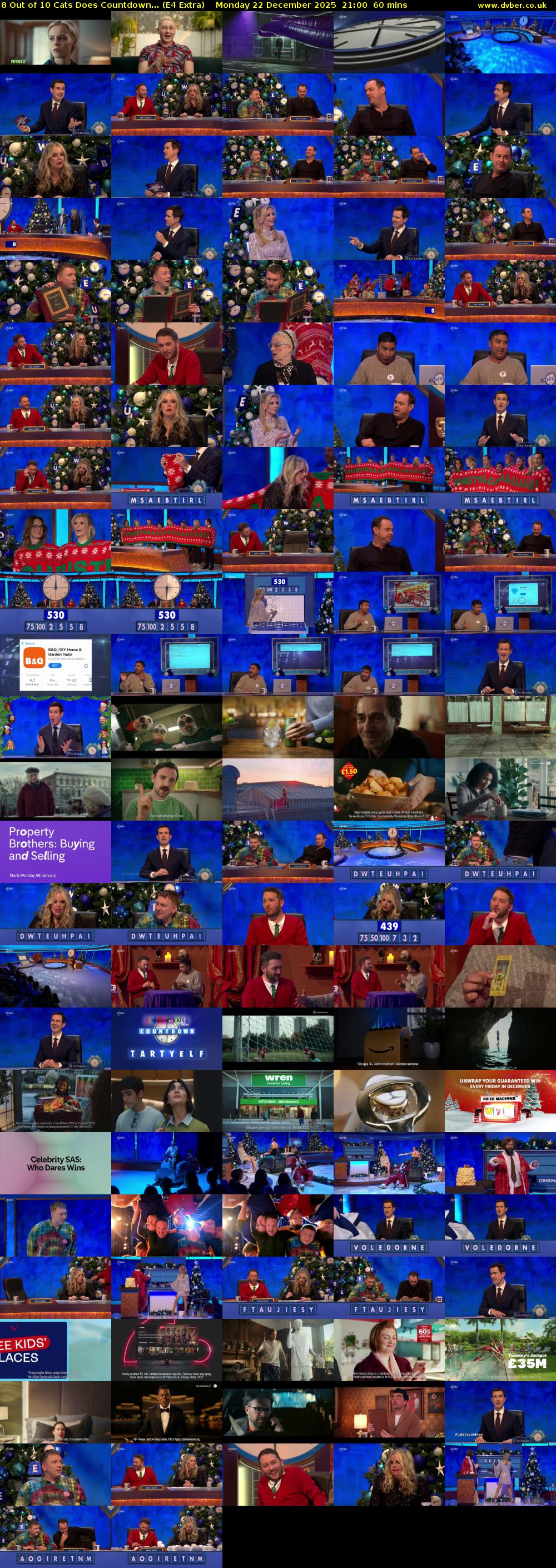 8 Out of 10 Cats Does Countdown... (E4 Extra) Monday 22 December 2025 21:00 - 22:00