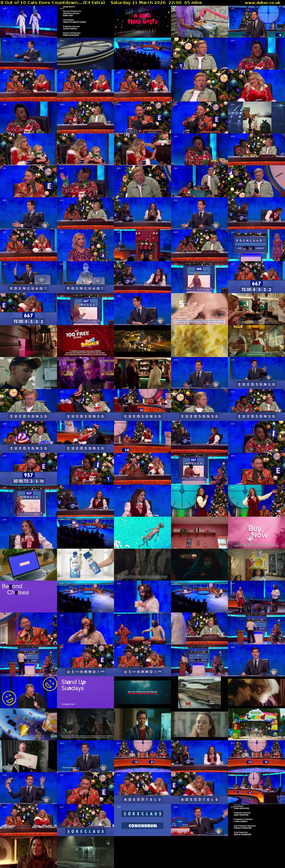 8 Out of 10 Cats Does Countdown... (E4 Extra) Saturday 21 March 2026 22:00 - 23:05