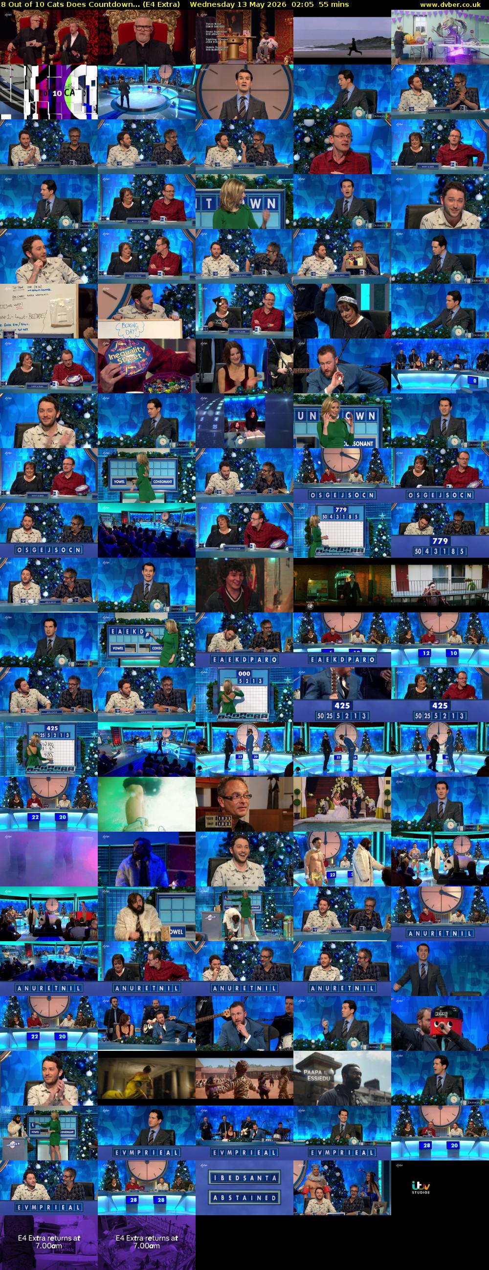 8 Out of 10 Cats Does Countdown... (E4 Extra) Wednesday 13 May 2026 02:05 - 03:00