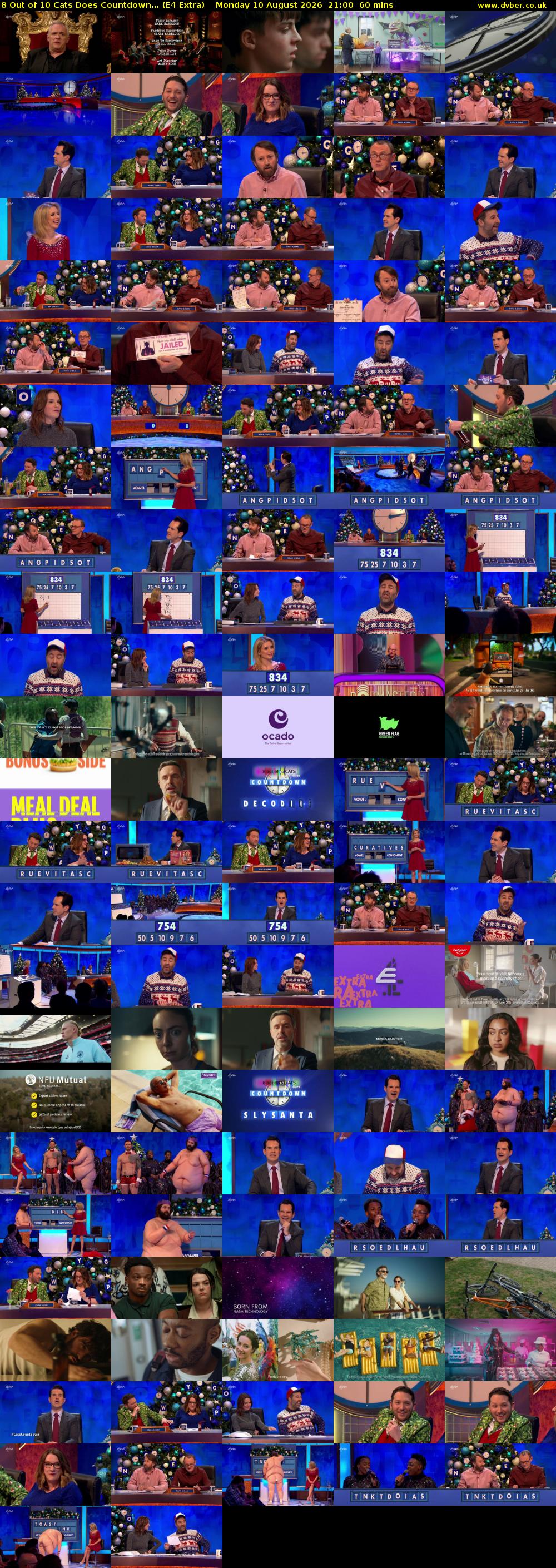 8 Out of 10 Cats Does Countdown... (E4 Extra) Monday 10 August 2026 21:00 - 22:00