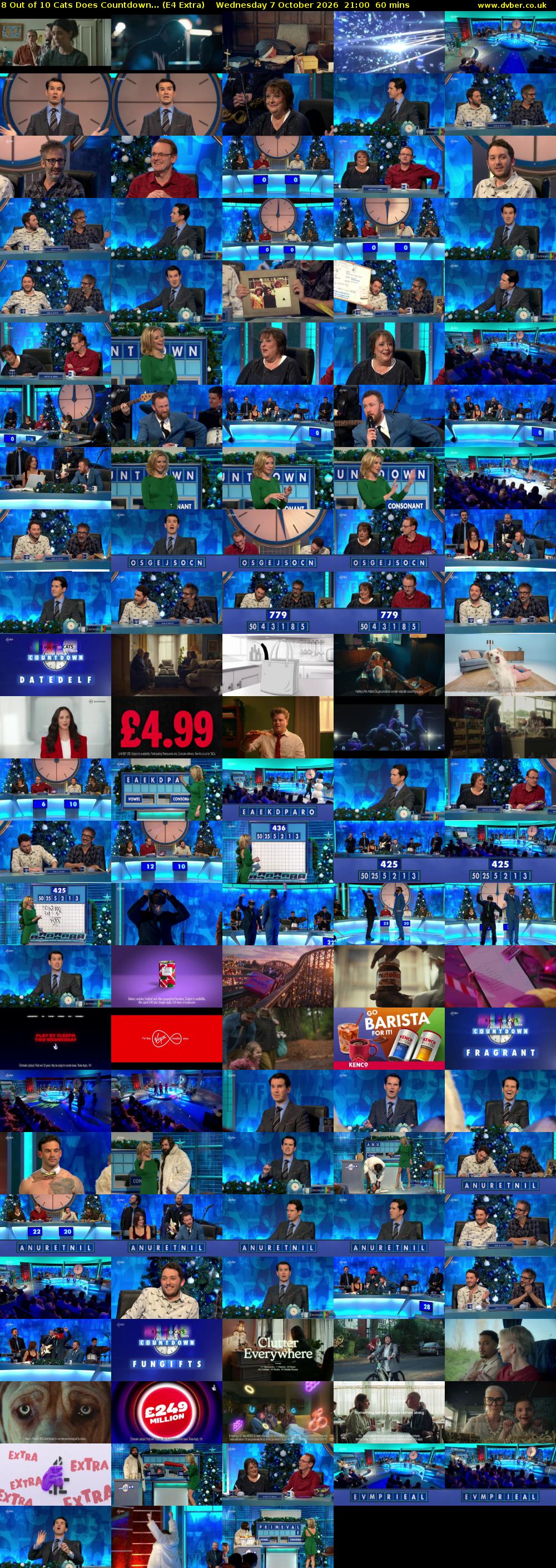 8 Out of 10 Cats Does Countdown... (E4 Extra) Wednesday 7 October 2026 21:00 - 22:00