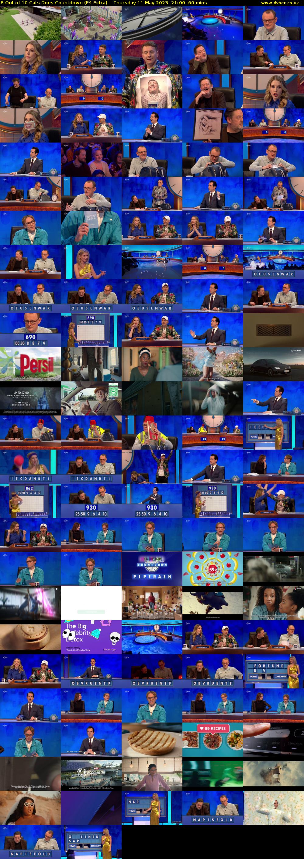 8 Out of 10 Cats Does Countdown (E4 Extra) Thursday 11 May 2023 21:00 - 22:00