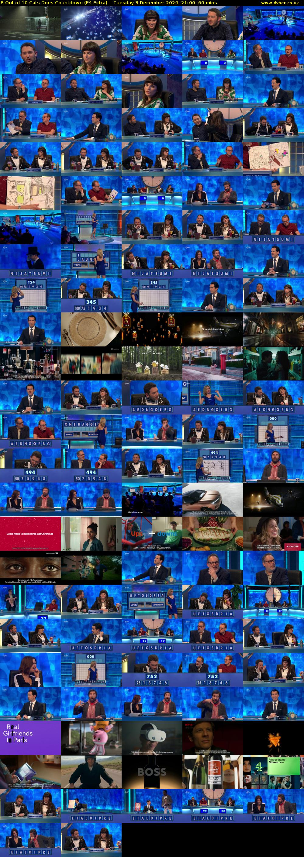 8 Out of 10 Cats Does Countdown (E4 Extra) Tuesday 3 December 2024 21:00 - 22:00