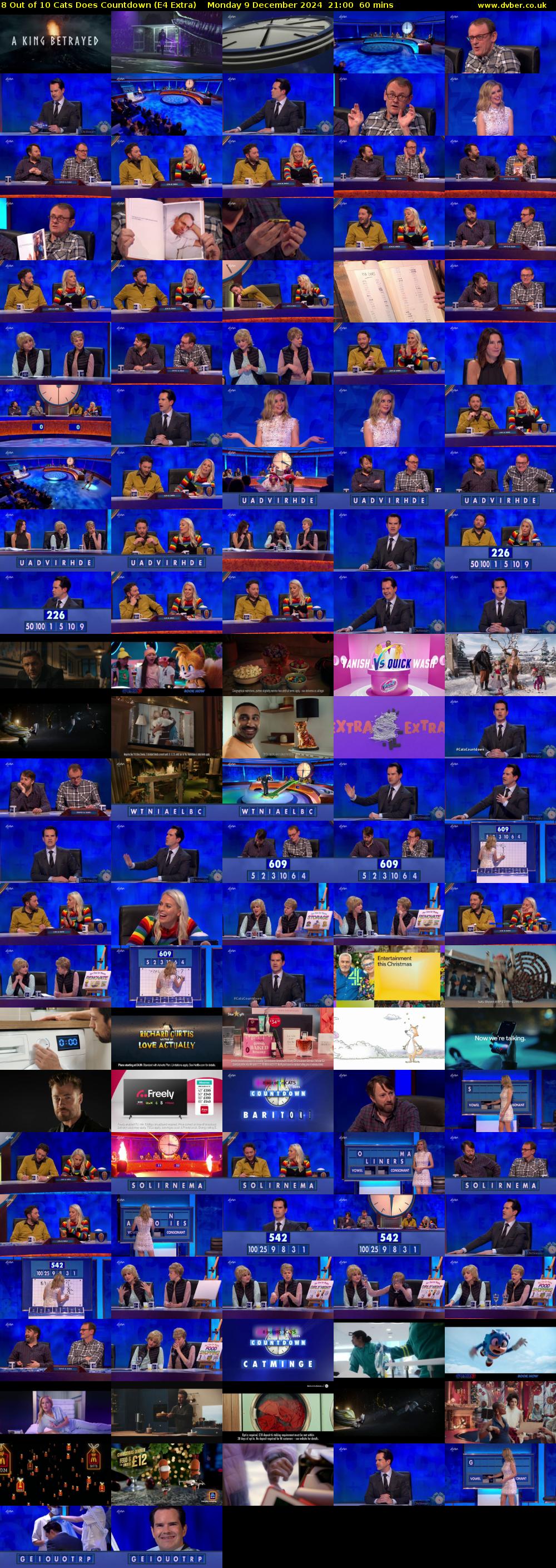 8 Out of 10 Cats Does Countdown (E4 Extra) Monday 9 December 2024 21:00 - 22:00