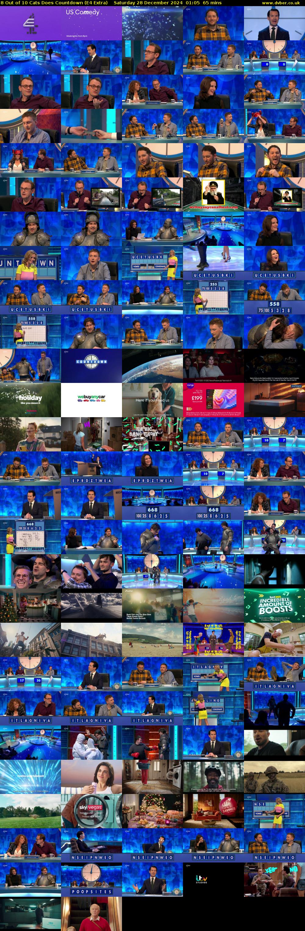 8 Out of 10 Cats Does Countdown (E4 Extra) Saturday 28 December 2024 01:05 - 02:10