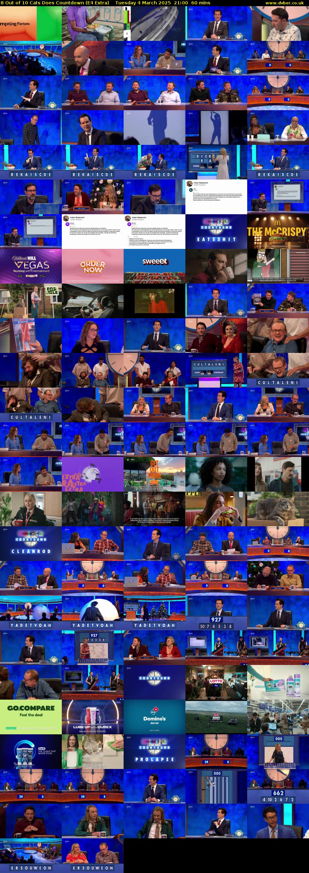 8 Out of 10 Cats Does Countdown (E4 Extra) Tuesday 4 March 2025 21:00 - 22:00