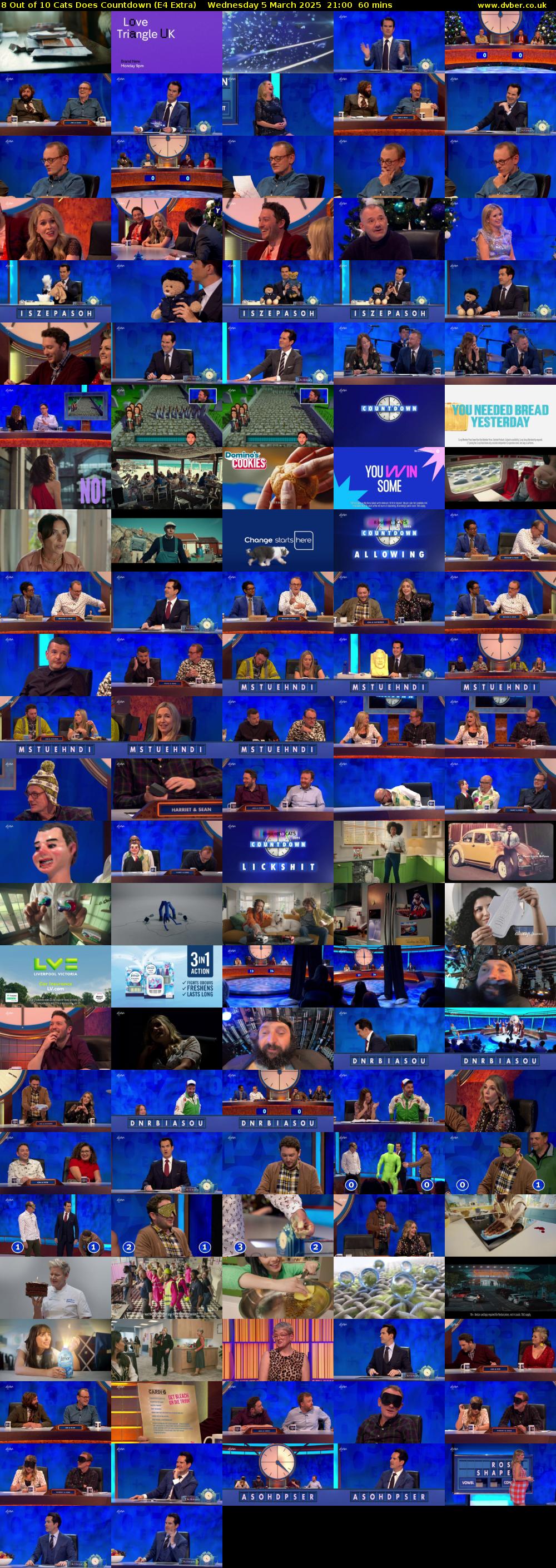 8 Out of 10 Cats Does Countdown (E4 Extra) Wednesday 5 March 2025 21:00 - 22:00